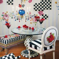 Dining Room & Kitchen|MacKenzie-Childs Courtly Check Ceramic Pedestal Table Base