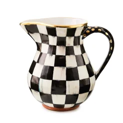 Bar Entertaining|Serveware|MacKenzie-Childs Courtly Check Ceramic Portly Pitcher