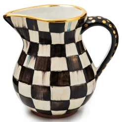 Bar Entertaining|Serveware|MacKenzie-Childs Courtly Check Ceramic Portly Pitcher
