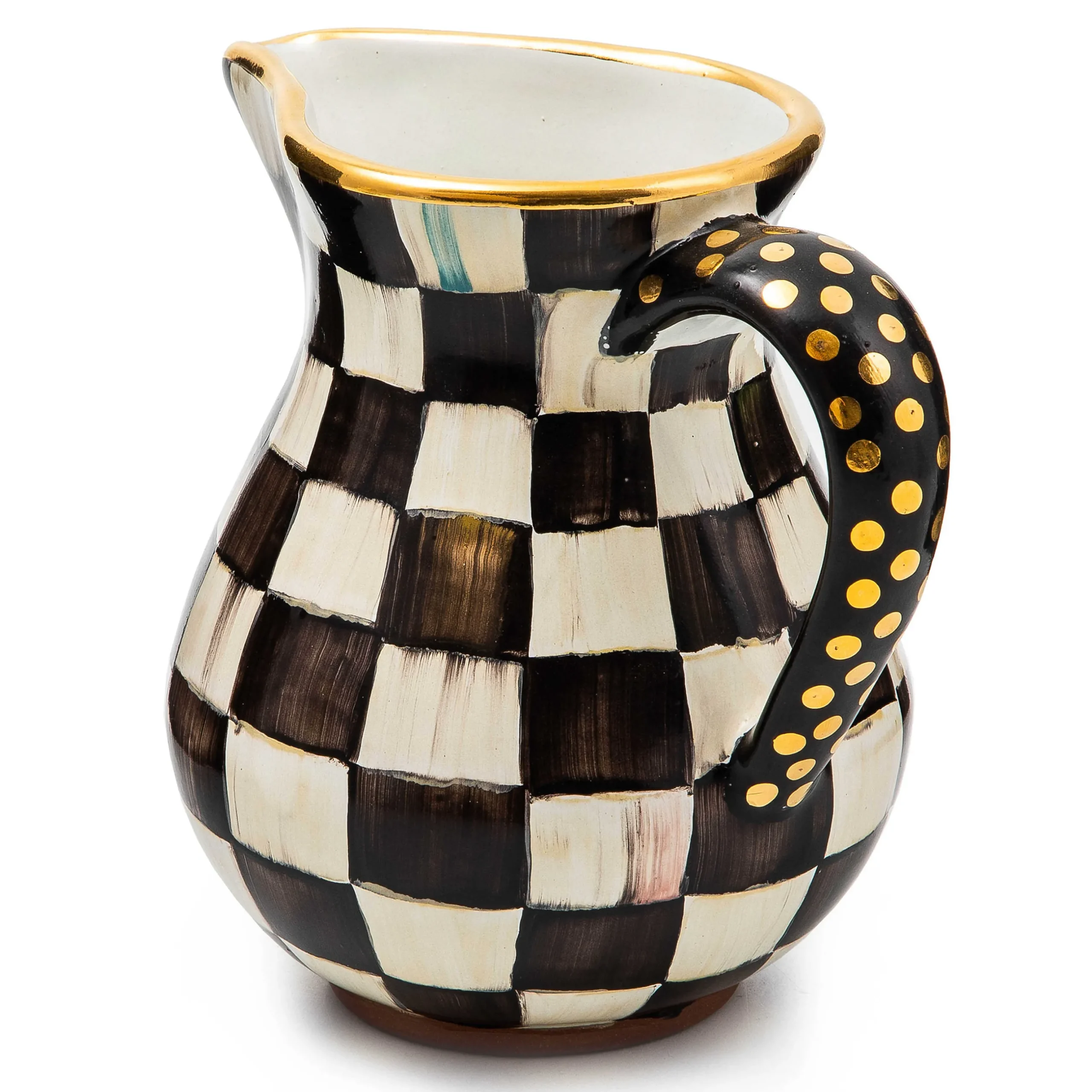 Bar Entertaining|Serveware|MacKenzie-Childs Courtly Check Ceramic Portly Pitcher