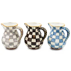 Bar Entertaining|Serveware|MacKenzie-Childs Courtly Check Ceramic Portly Pitcher