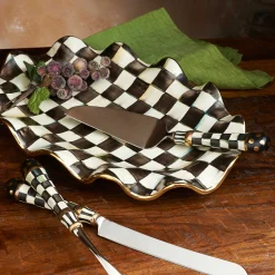 Serveware|MacKenzie-Childs Courtly Check Ceramic Serving Platter