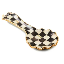 Kitchen Utensils & Tools|MacKenzie-Childs Courtly Check Ceramic Spoon Rest