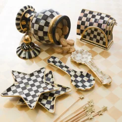 Kitchen Utensils & Tools|MacKenzie-Childs Courtly Check Ceramic Spoon Rest