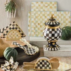 Kitchen Utensils & Tools|MacKenzie-Childs Courtly Check Ceramic Spoon Rest