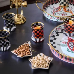Holiday|Decor Sets|MacKenzie-Childs Courtly Check Ceramic Star  Tree Trinket Trays, Set of 2