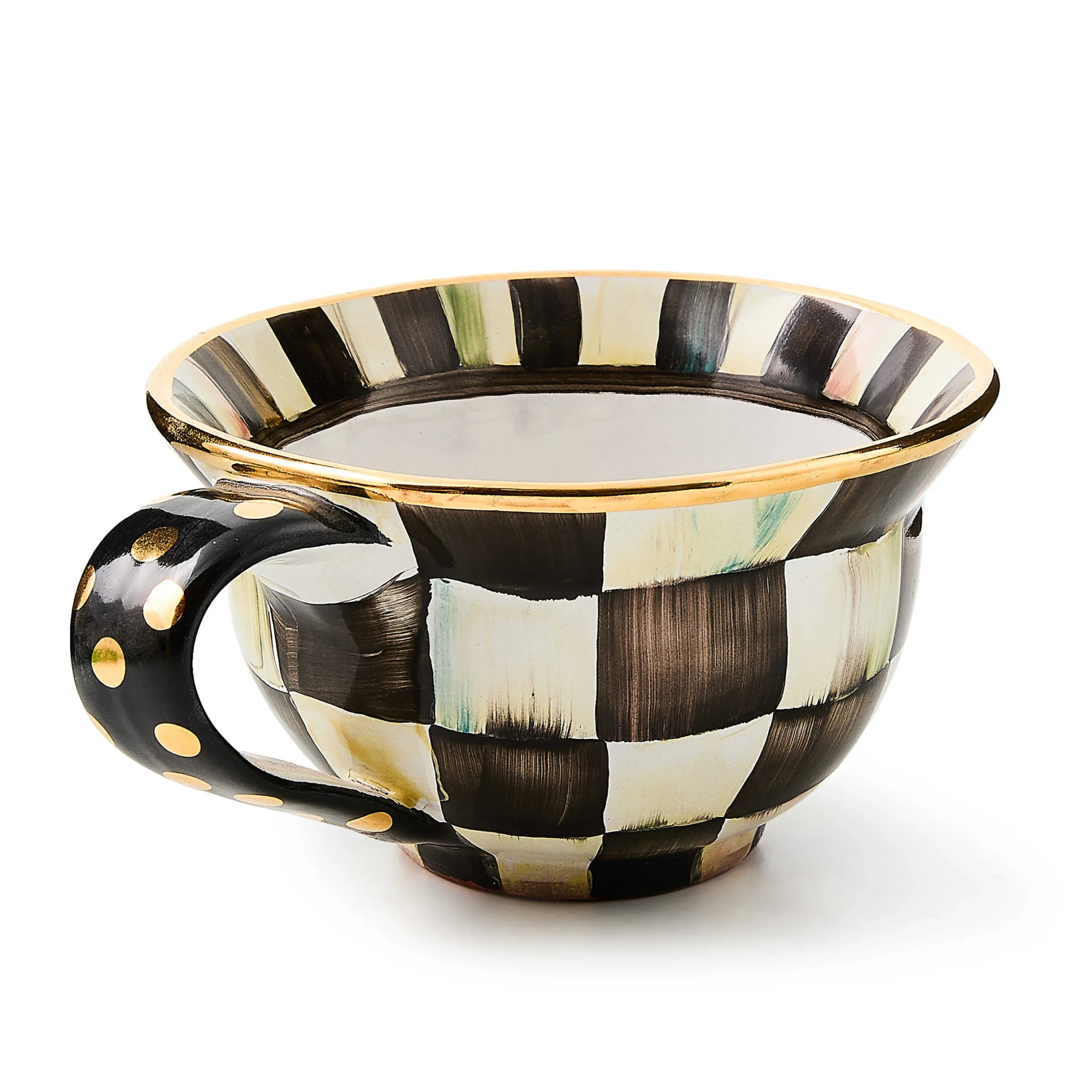 Dinnerware & Flatware|MacKenzie-Childs Courtly Check Ceramic Teacup