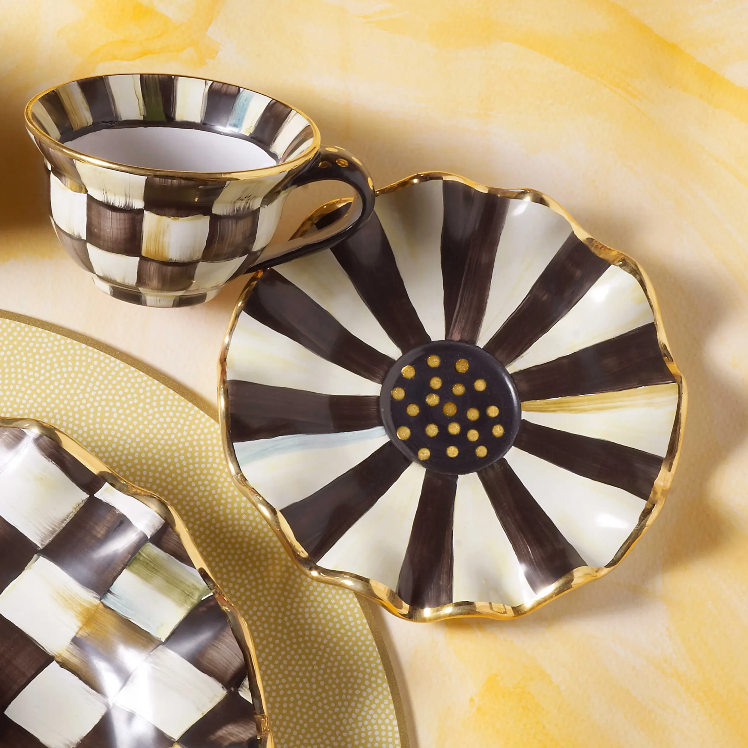 Dinnerware & Flatware|MacKenzie-Childs Courtly Check Ceramic Teacup