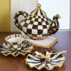 Dinnerware & Flatware|MacKenzie-Childs Courtly Check Ceramic Teacup