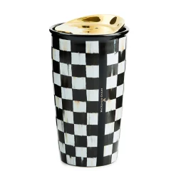 Accessories|The Coffee Shop|MacKenzie-Childs Courtly Check Ceramic Travel Cup