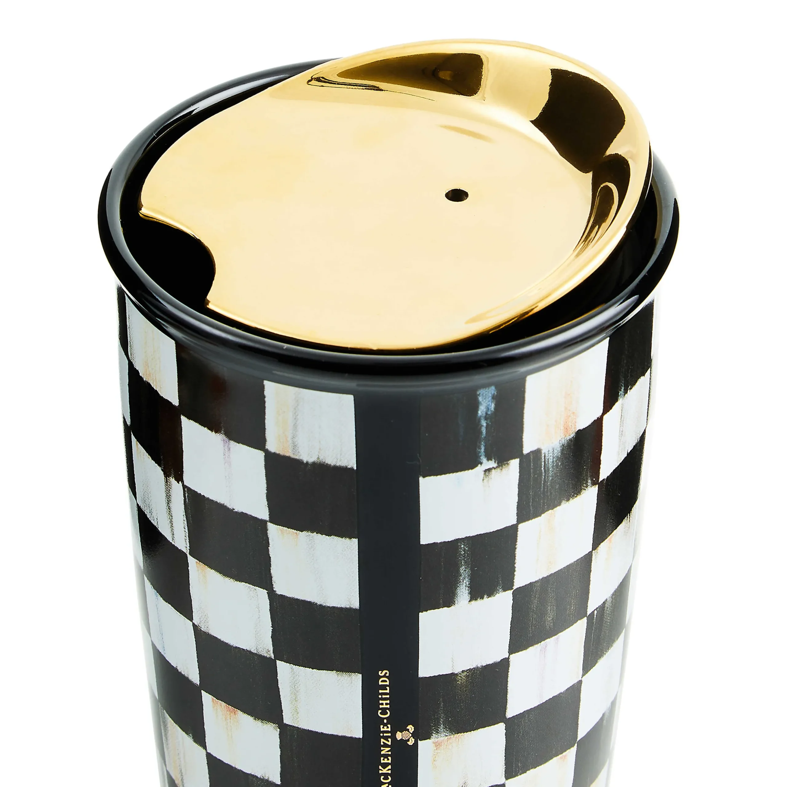 Accessories|The Coffee Shop|MacKenzie-Childs Courtly Check Ceramic Travel Cup
