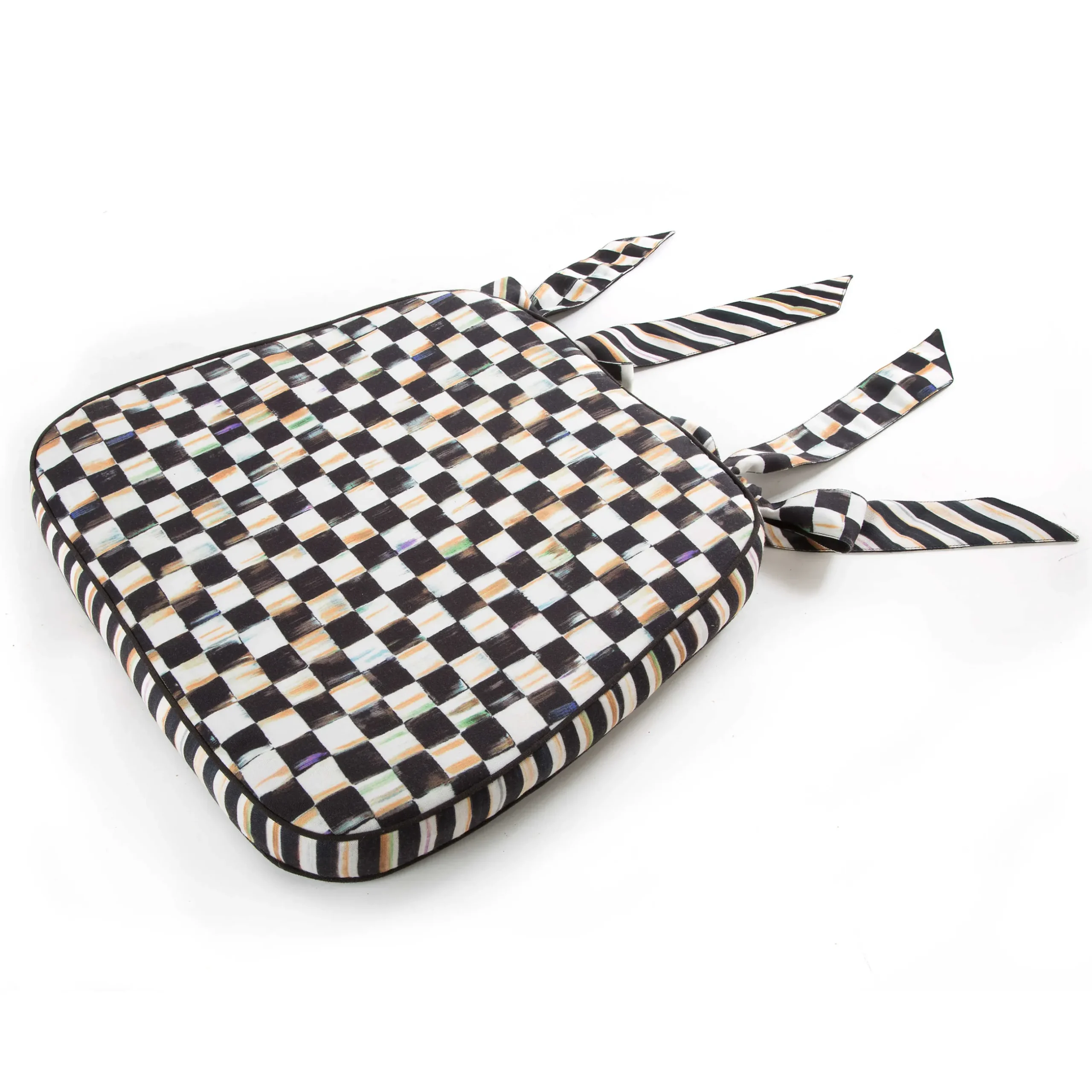Pillows, Throws, & Cushions|MacKenzie-Childs Courtly Check Chair Cushion