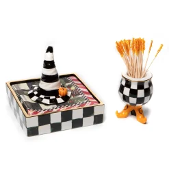 Bar Entertaining|Serveware|MacKenzie-Childs Courtly Check Cocktail Napkin Holder
