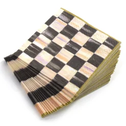 Bar Entertaining|MacKenzie-Childs Courtly Check Cocktail Paper Napkins
