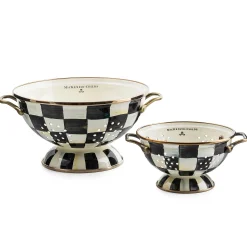 Kitchen & Dining Sets|Kitchen Utensils & Tools|MacKenzie-Childs Courtly Check Colanders, Set of 2