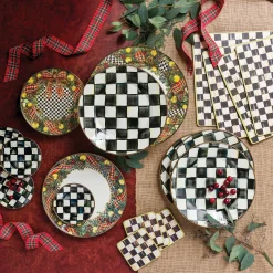 Table Accessories|Kitchen & Table Linens|MacKenzie-Childs Courtly Check Cork Back Coasters, Set of 4