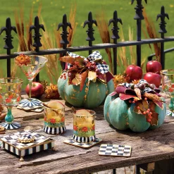 Table Accessories|Kitchen & Table Linens|MacKenzie-Childs Courtly Check Cork Back Coasters, Set of 4