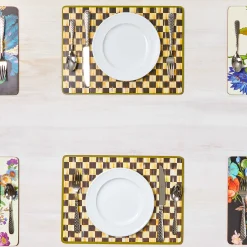 Table Accessories|Kitchen & Table Linens|MacKenzie-Childs Courtly Check Cork Back Placemats, Set of 4