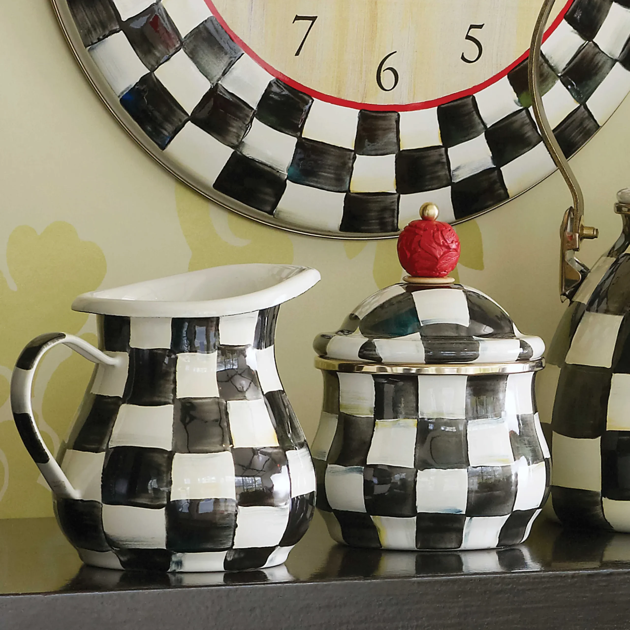 The Coffee Shop|Serveware|MacKenzie-Childs Courtly Check Creamer