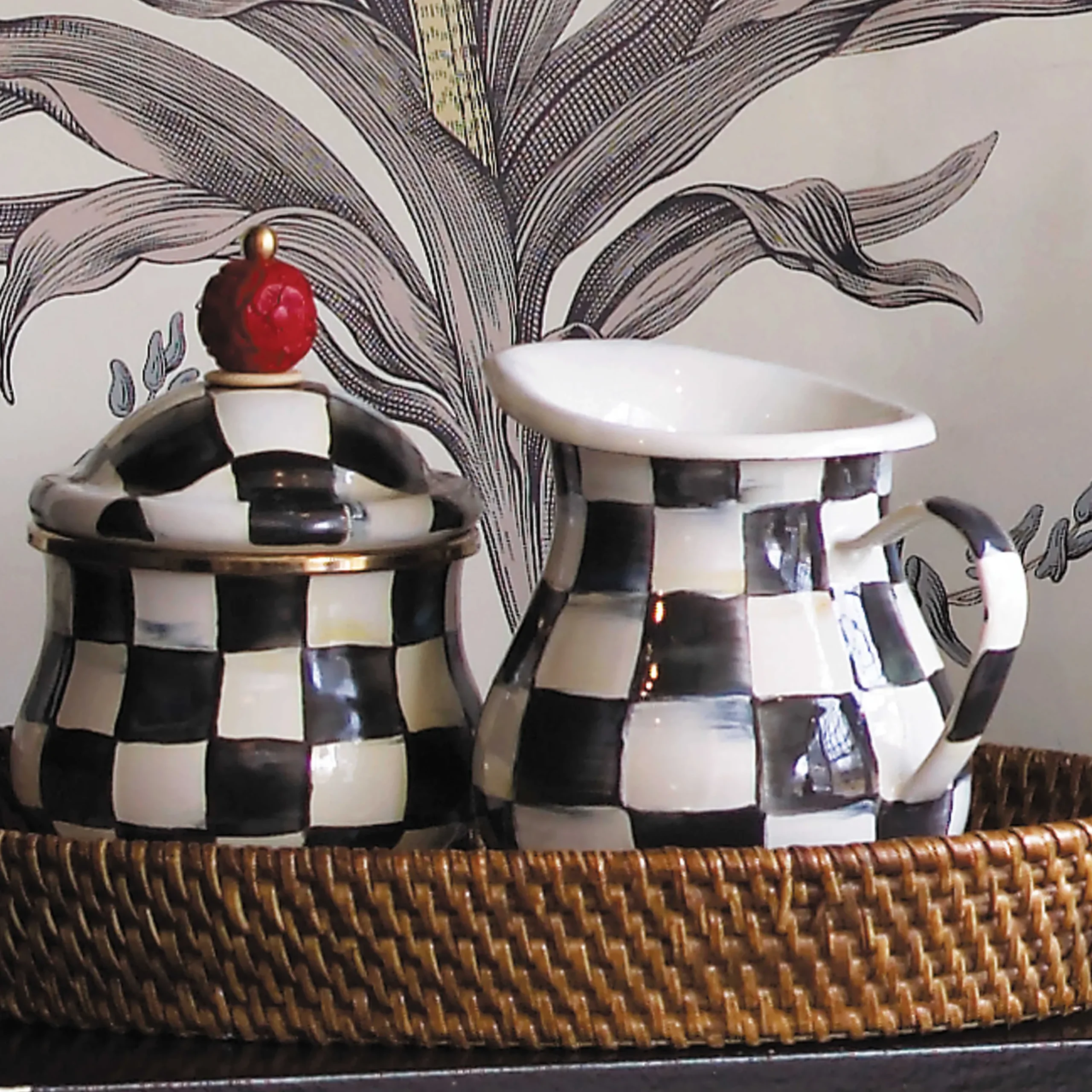 The Coffee Shop|Serveware|MacKenzie-Childs Courtly Check Creamer