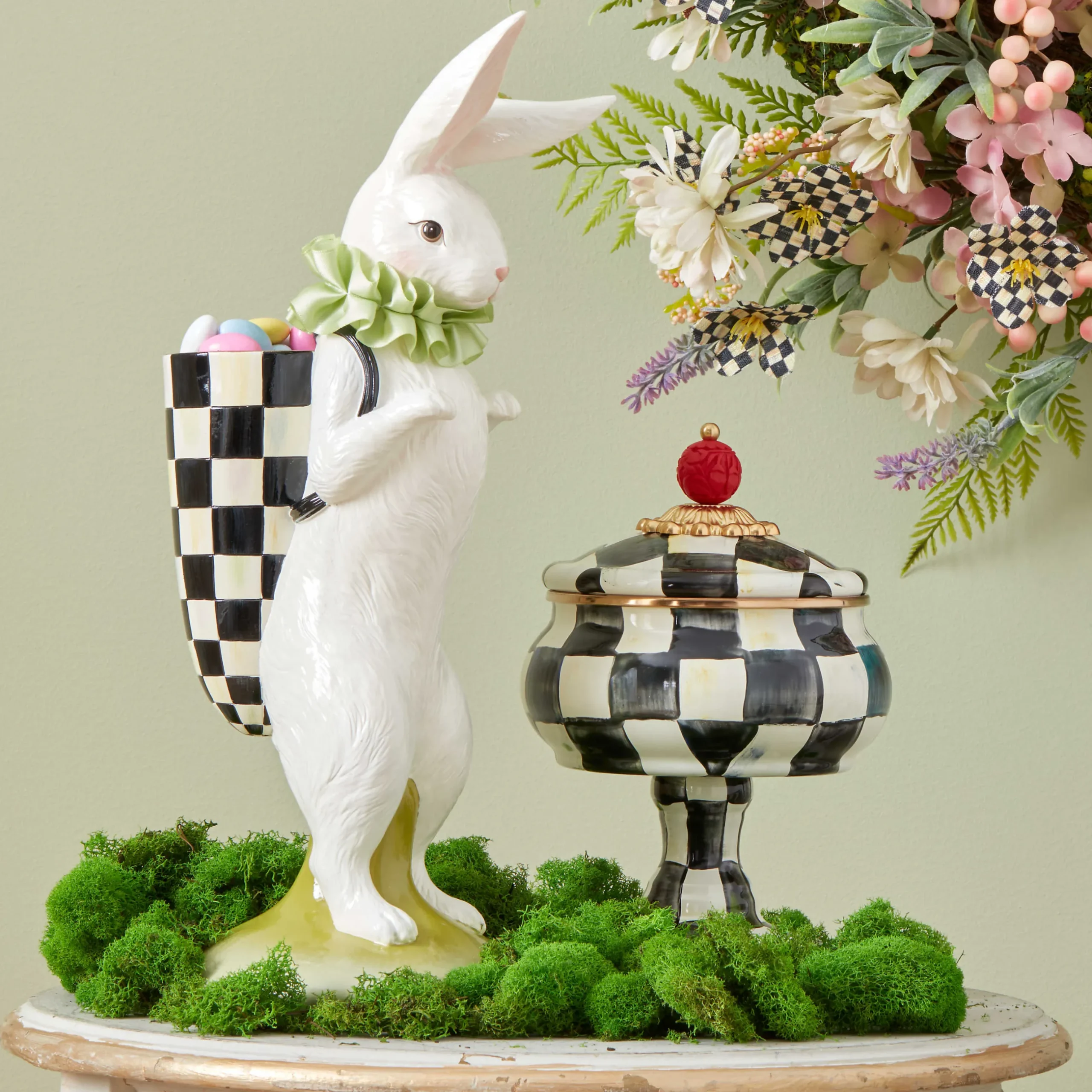 Bath & Bath Accessories|Room Accents|MacKenzie-Childs Courtly Check Curiosity Pot