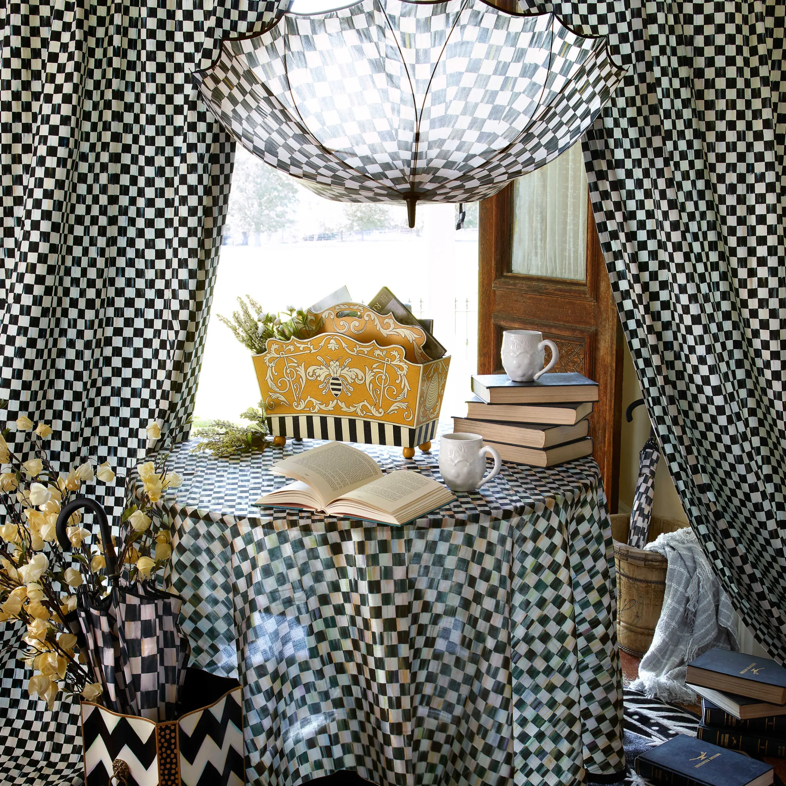 Room Accents|MacKenzie-Childs Courtly Check Curtain Panel