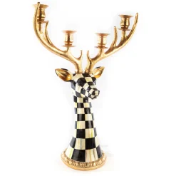 Holiday|Candles & Fragrances|MacKenzie-Childs Courtly Check Deer Head Candelabra