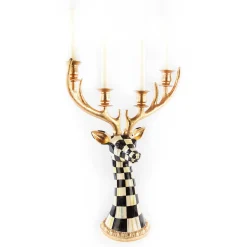 Holiday|Candles & Fragrances|MacKenzie-Childs Courtly Check Deer Head Candelabra
