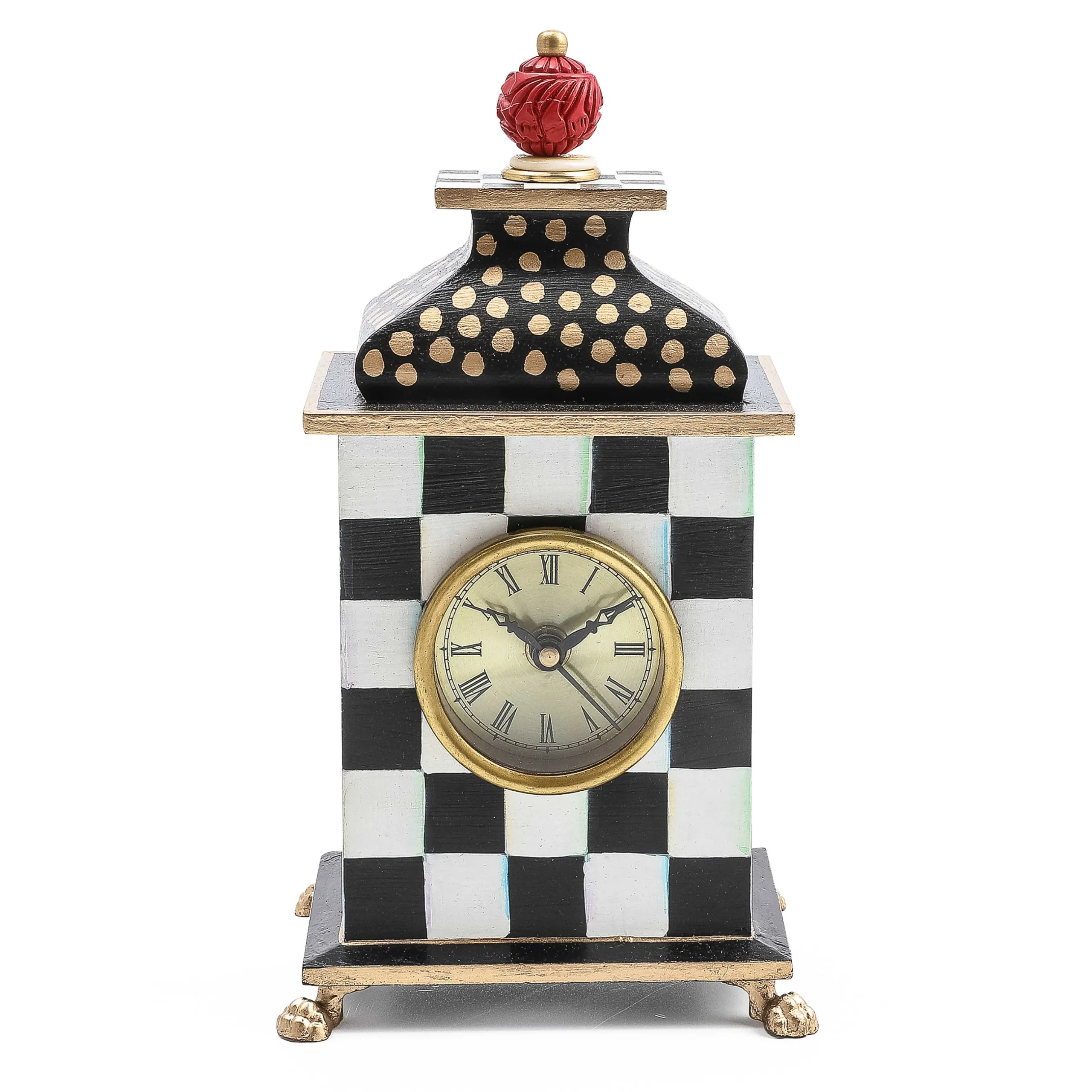 Room Accents|MacKenzie-Childs Courtly Check Desk Clock
