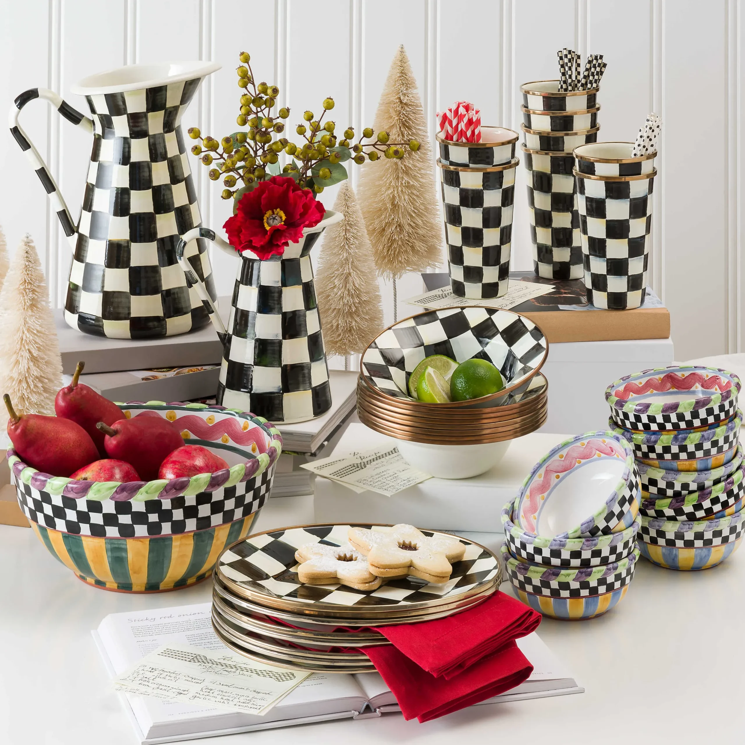 Dinnerware & Flatware|MacKenzie-Childs Courtly Check Dinner Plate