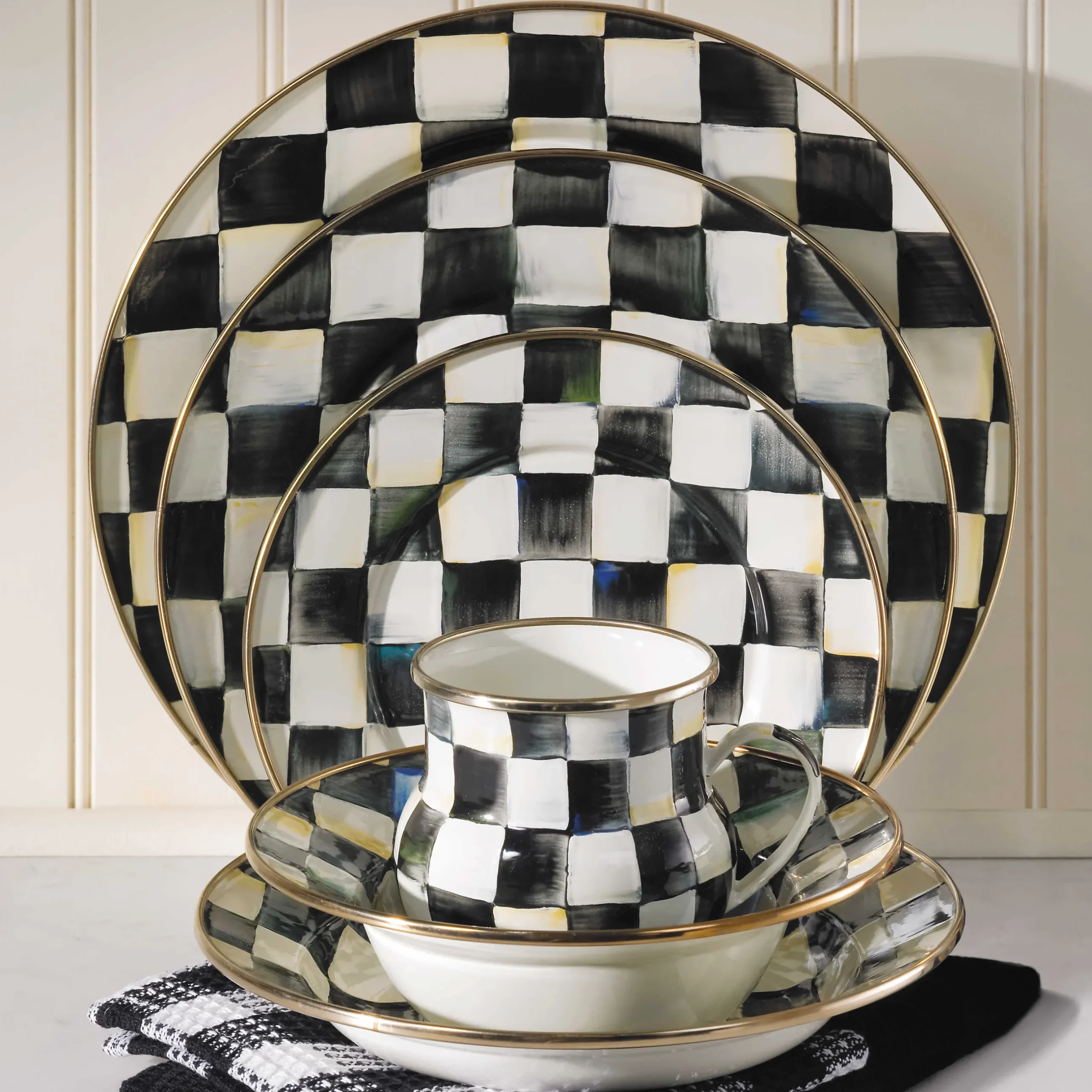 Dinnerware & Flatware|MacKenzie-Childs Courtly Check Dinner Plate