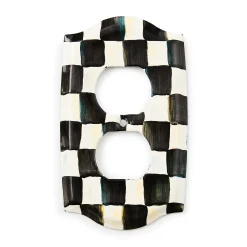 Finishing Touches|Room Accents|MacKenzie-Childs Courtly Check Double Outlet Cover