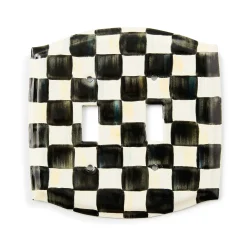 Finishing Touches|Room Accents|MacKenzie-Childs Courtly Check Double Toggle Switch Plate