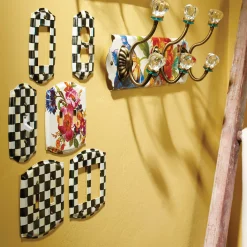 Finishing Touches|Room Accents|MacKenzie-Childs Courtly Check Double Toggle Switch Plate