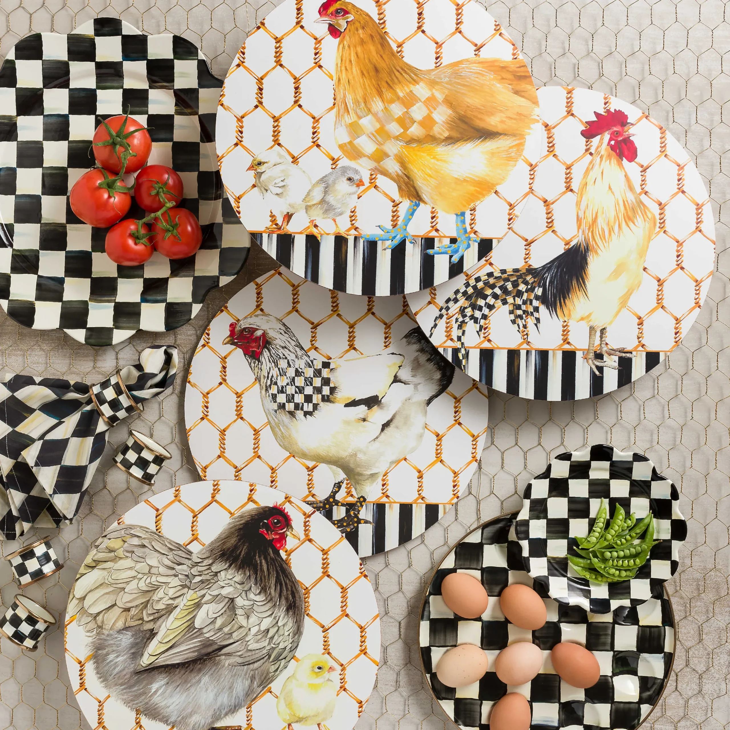 Easter|Spring|MacKenzie-Childs Courtly Check Egg Plate