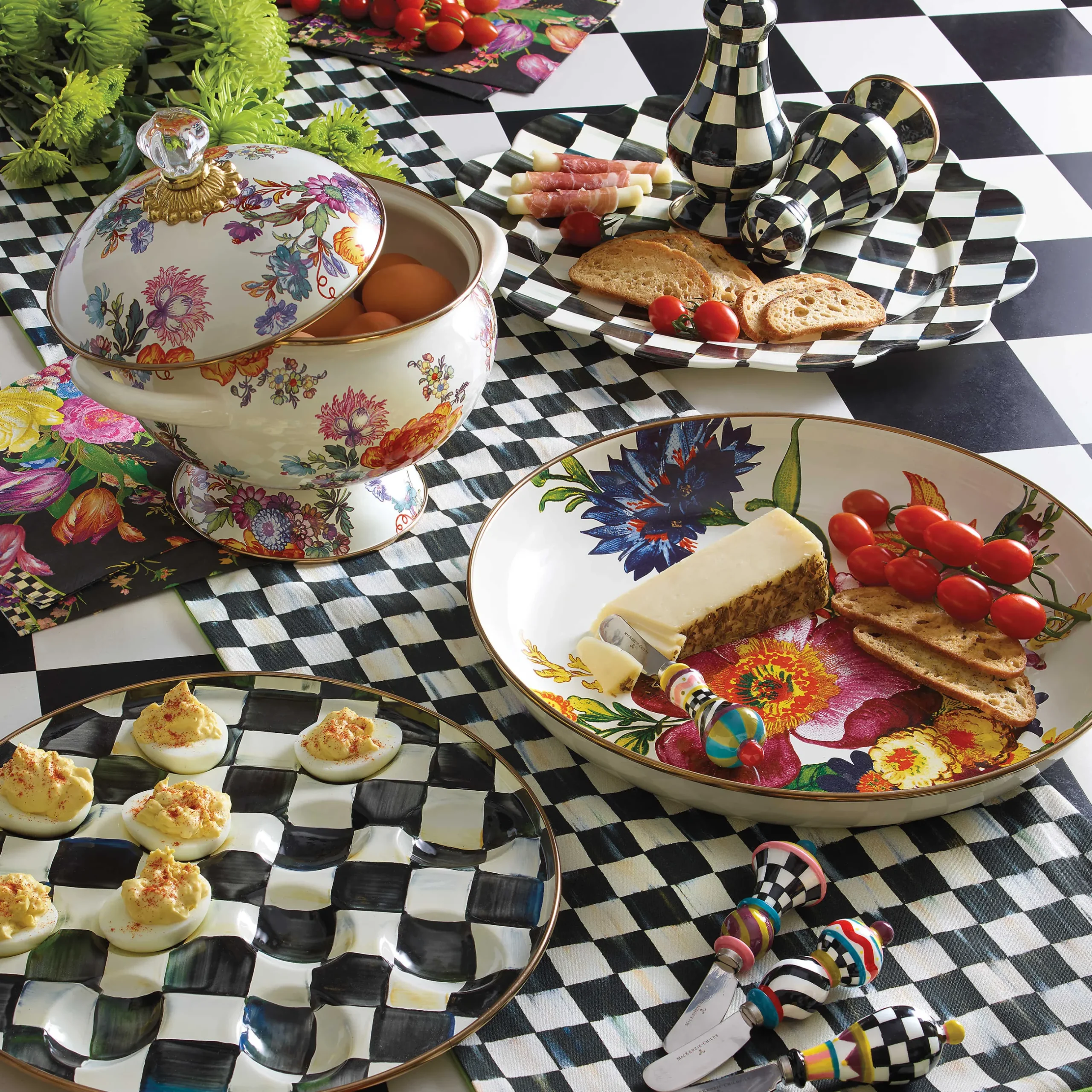 Easter|Spring|MacKenzie-Childs Courtly Check Egg Plate