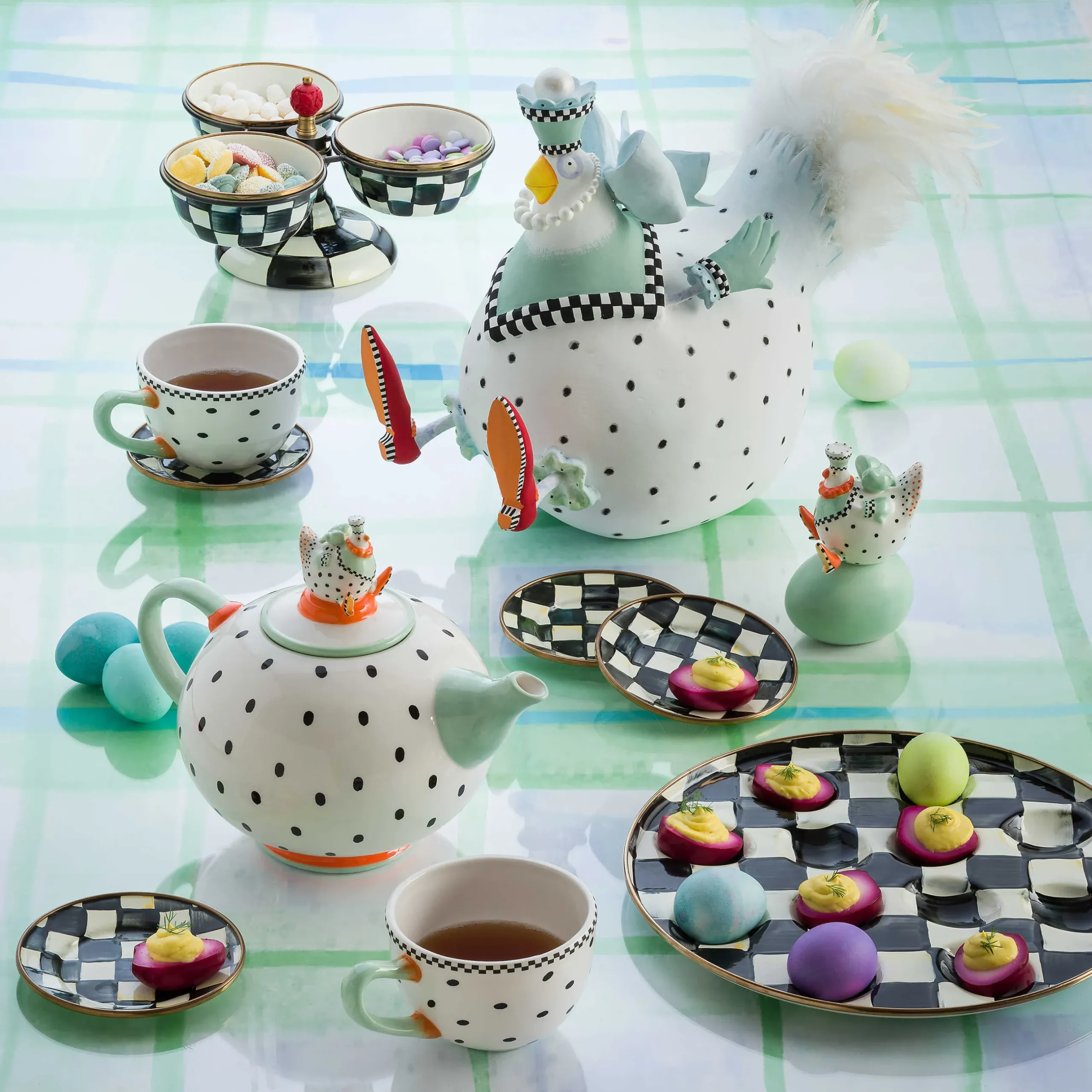 Easter|Spring|MacKenzie-Childs Courtly Check Egg Plate