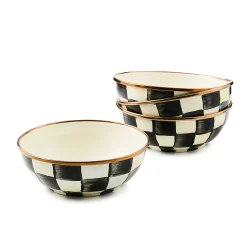 Kitchen & Dining Sets|Fall Entertaining|MacKenzie-Childs Courtly Check Everyday Bowls, Set of 4