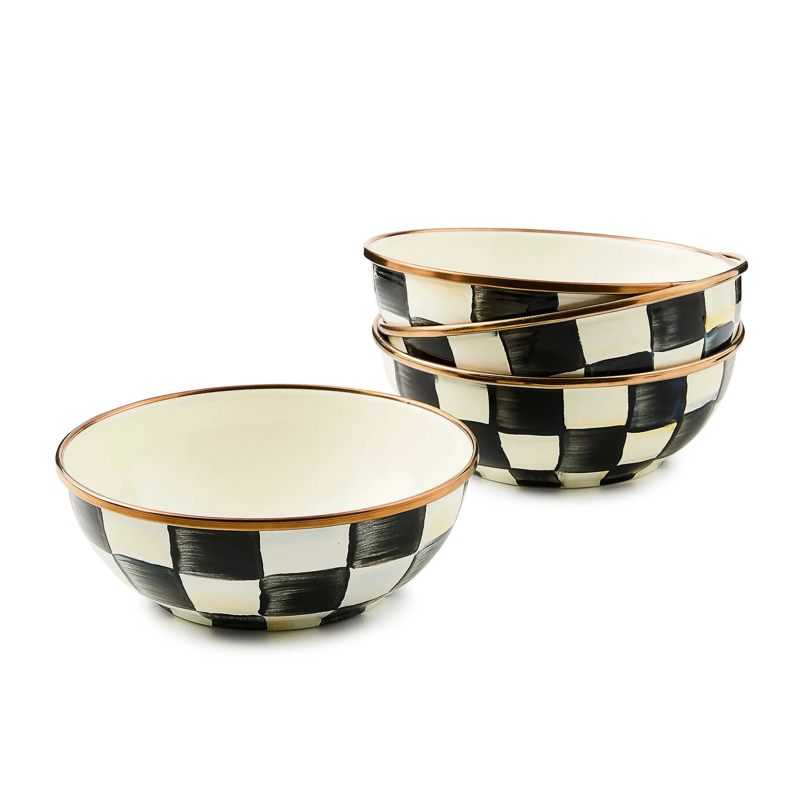 Kitchen & Dining Sets|Fall Entertaining|MacKenzie-Childs Courtly Check Everyday Bowls, Set of 4