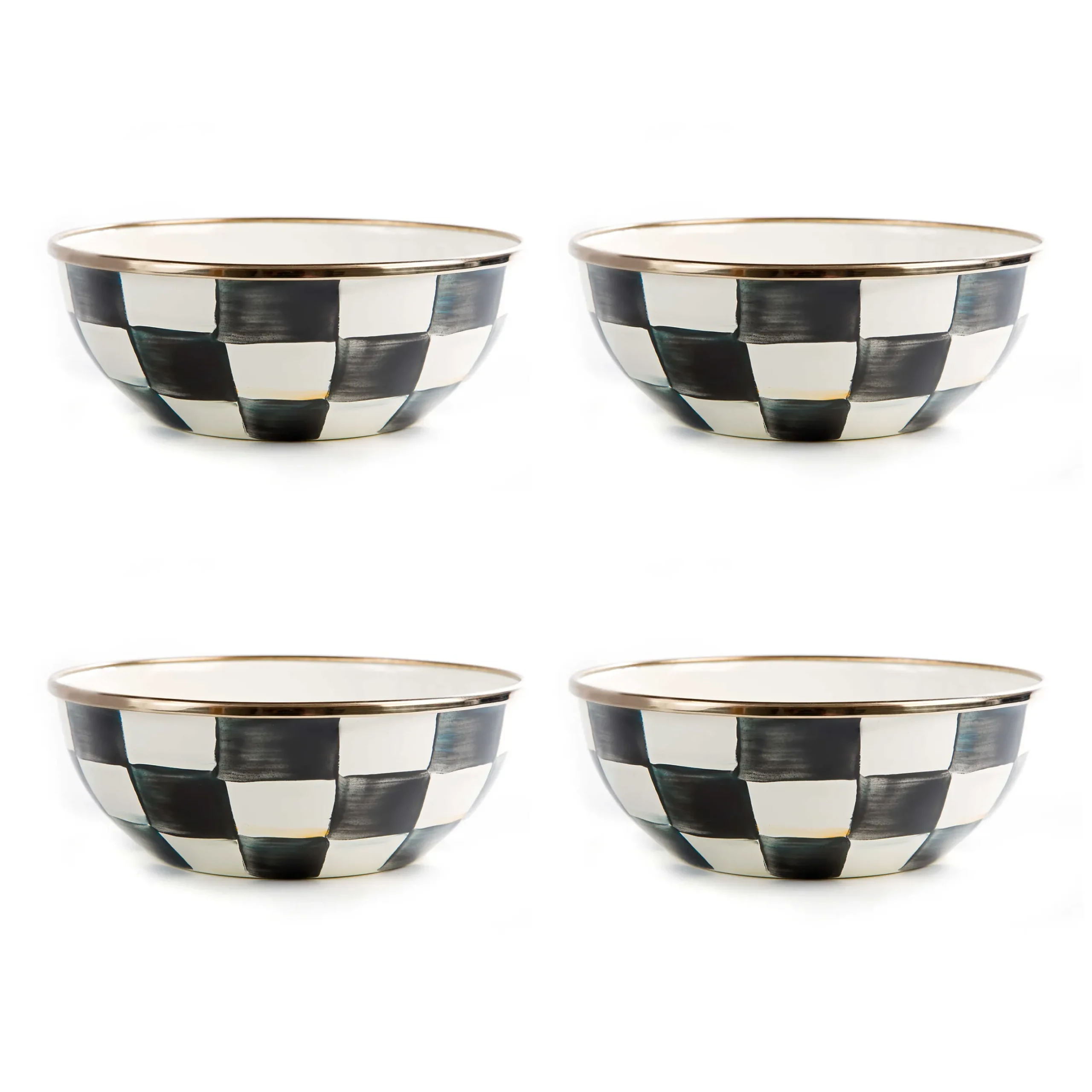 Kitchen & Dining Sets|Fall Entertaining|MacKenzie-Childs Courtly Check Everyday Bowls, Set of 4