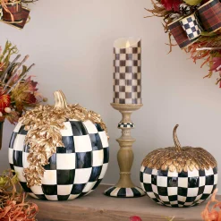 Candles & Fragrances|Table Accessories|MacKenzie-Childs Courtly Check Flicker 5 Pillar Candle
