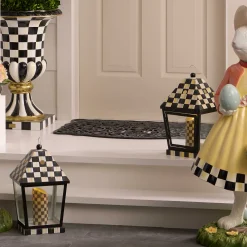 Candles & Fragrances|Table Accessories|MacKenzie-Childs Courtly Check Flicker 7 Pillar Candle