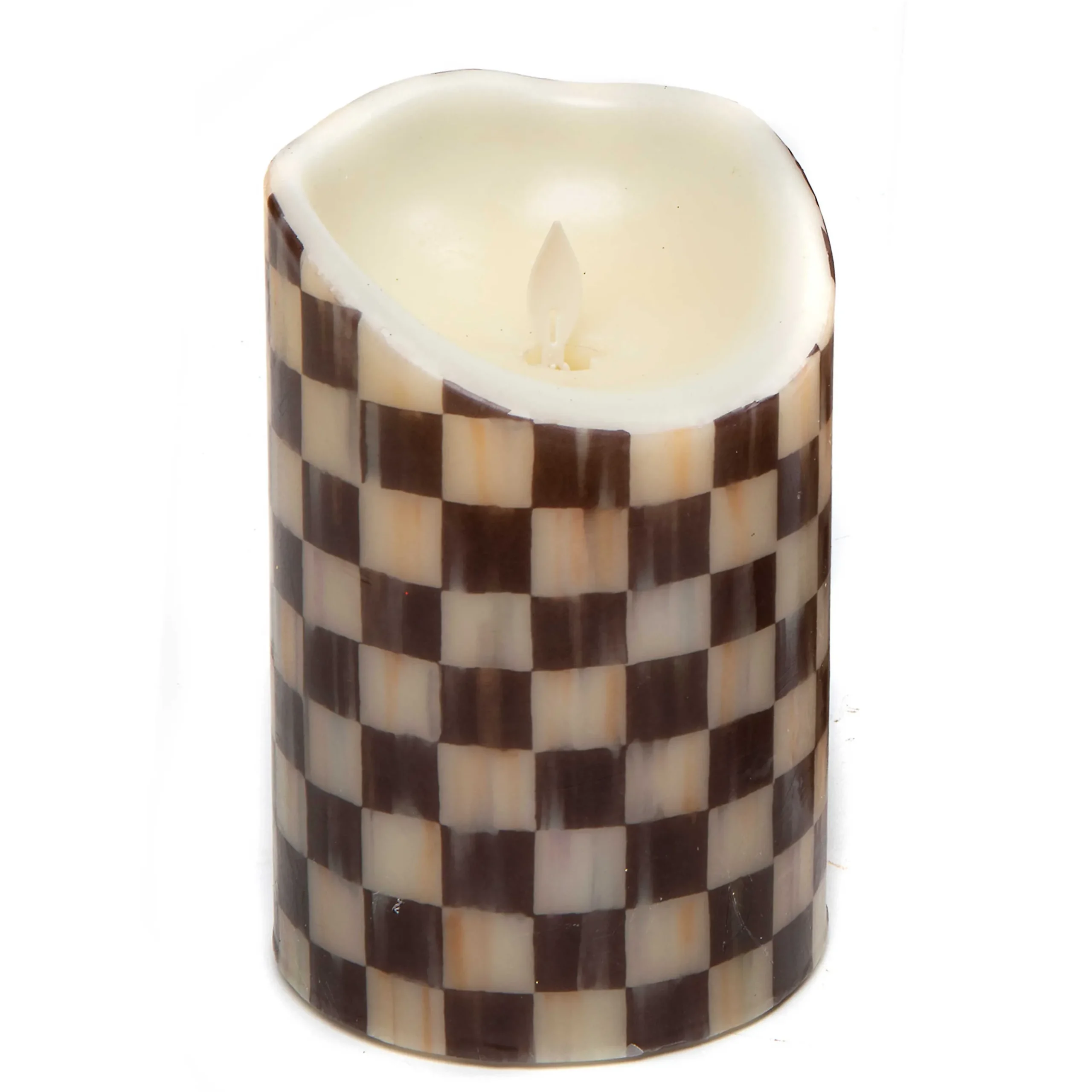 Candles & Fragrances|MacKenzie-Childs Courtly Check Flicker 6 Pillar Candle