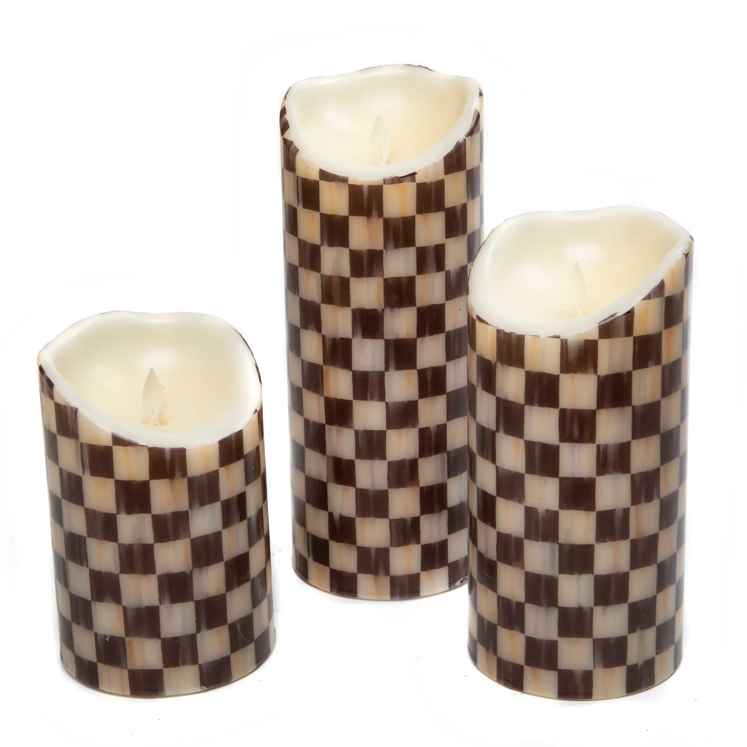 Candles & Fragrances|MacKenzie-Childs Courtly Check Flicker 6 Pillar Candle
