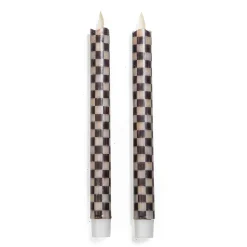 Holiday|Candles & Fragrances|MacKenzie-Childs Courtly Check Flicker Dinner Candles, Set of 2