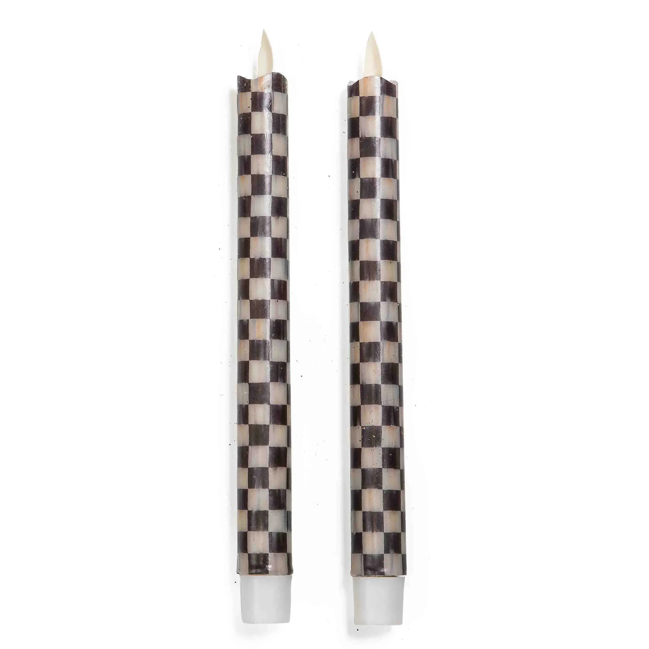 Holiday|Candles & Fragrances|MacKenzie-Childs Courtly Check Flicker Dinner Candles, Set of 2