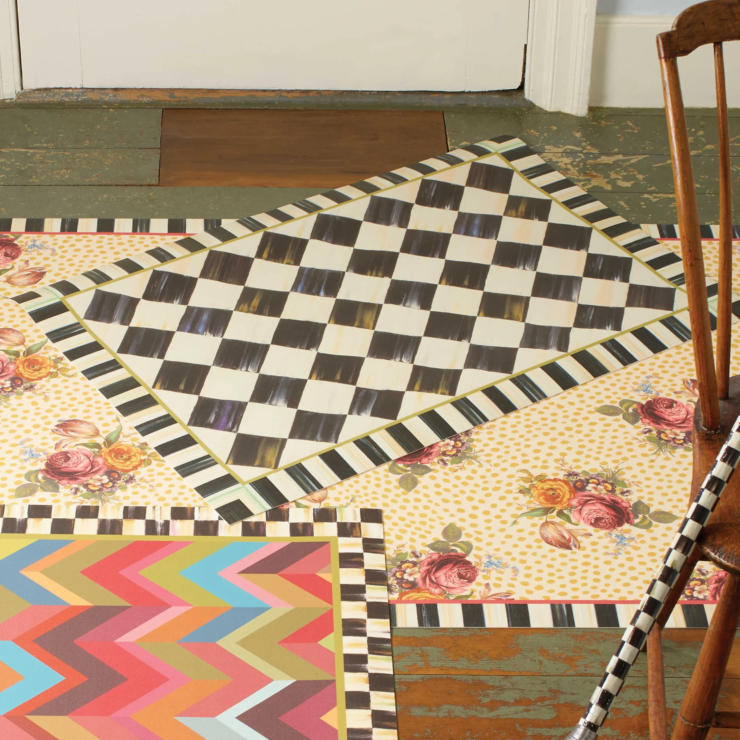 Rugs|MacKenzie-Childs Courtly Check Floor Mat - 2' x 3'