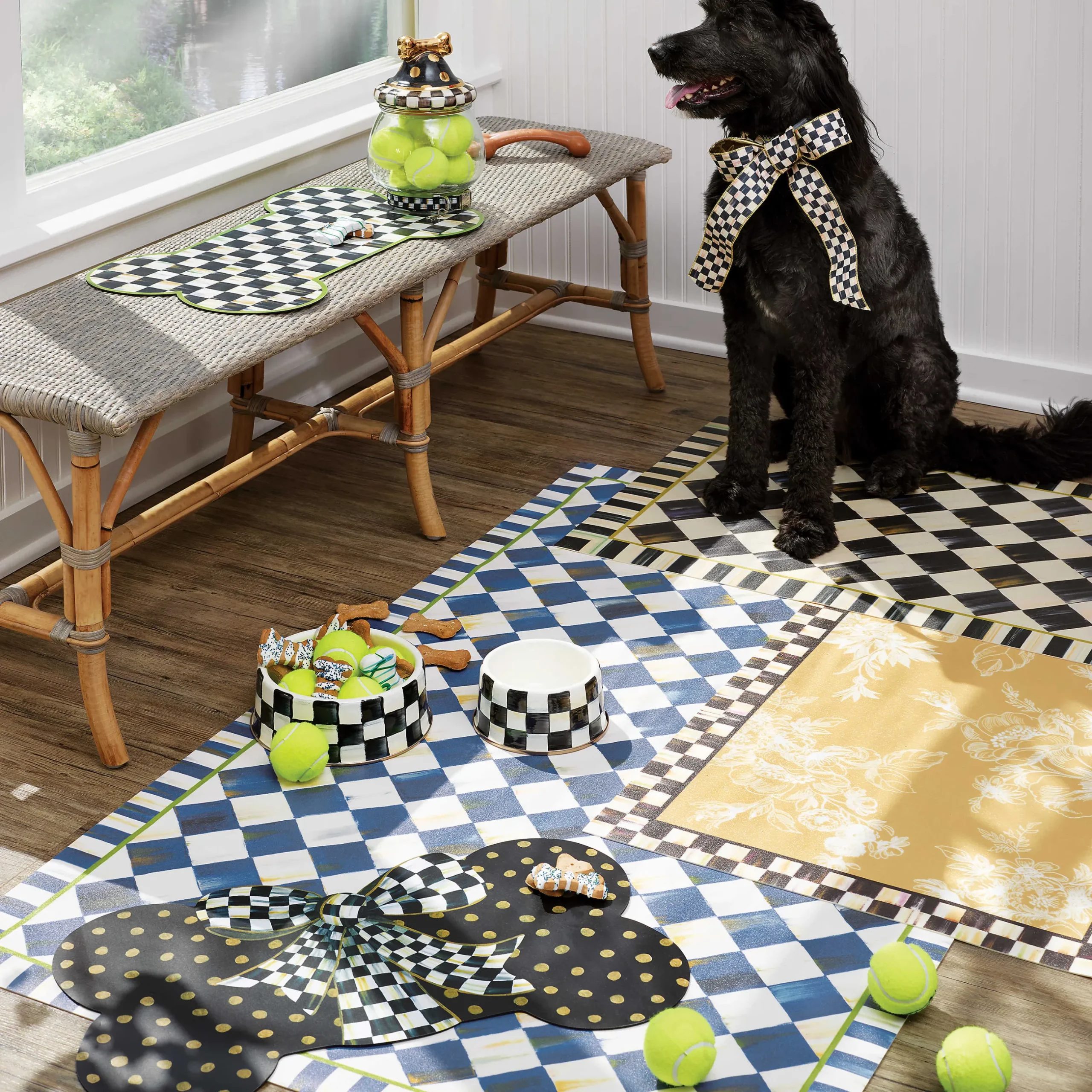 Rugs|MacKenzie-Childs Courtly Check Floor Mat - 2' x 3'