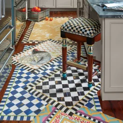 Rugs|MacKenzie-Childs Courtly Check Floor Mat - 2'6 x 8' Runner