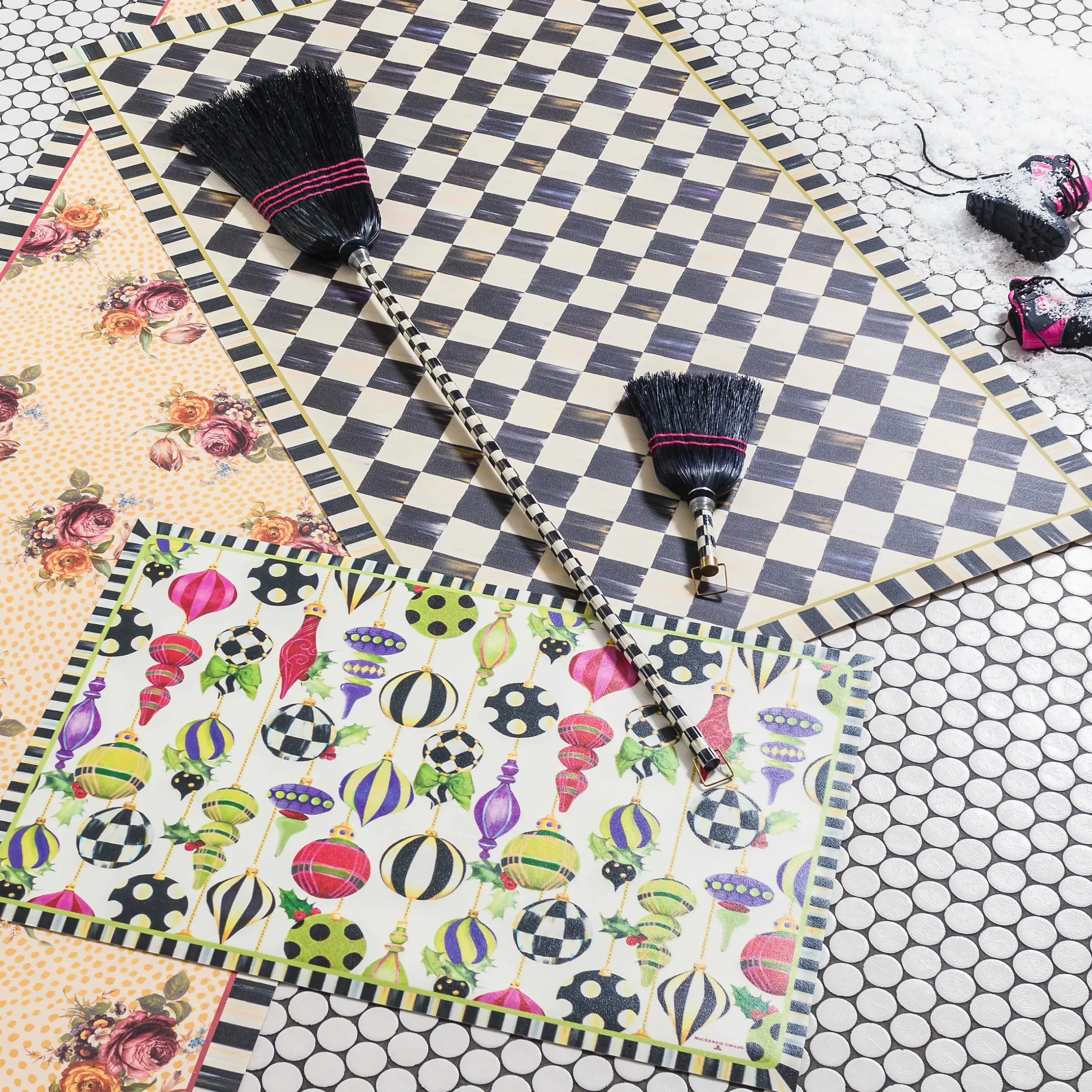 Rugs|MacKenzie-Childs Courtly Check Floor Mat - 3' x 5'